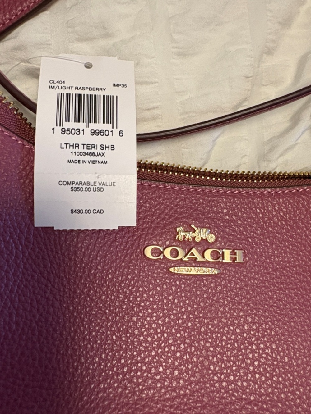 Coach Pebble Leather Crossbody in Raspberry Pink - Picture 2 of 8